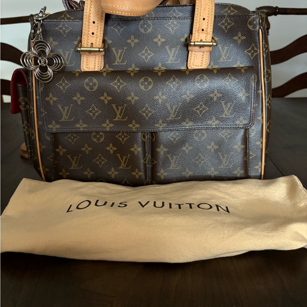 Louis Vuitton Brown Monogram Briefcase with Tan Accents - Picture 8 of 8